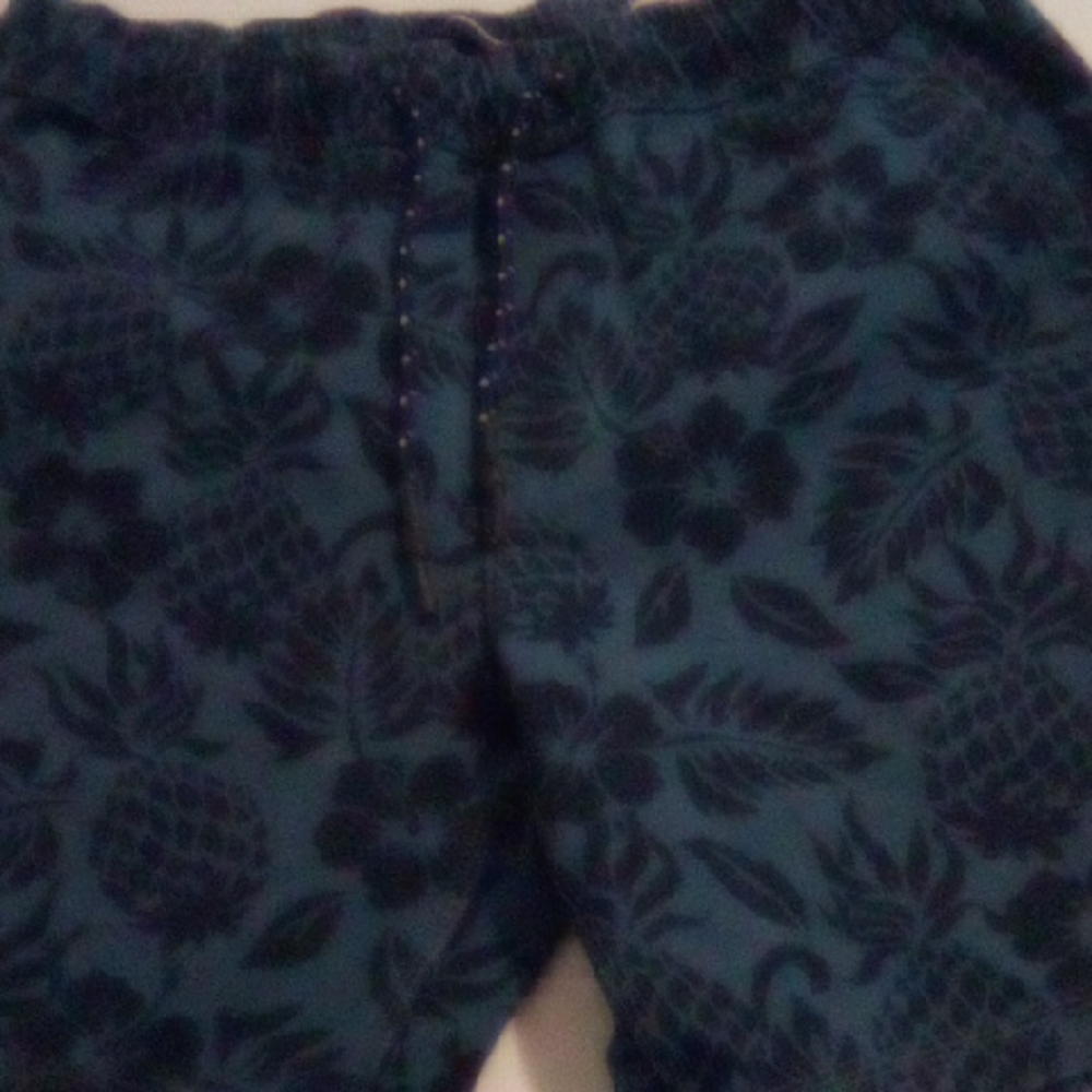 Tropical Blue Floral Shorts